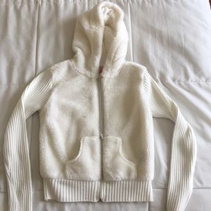 White sweater hoodie